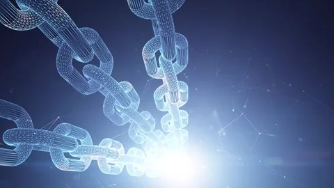 Shiny digital chains cryptocurrency blockchain business Stock Footage 337192873