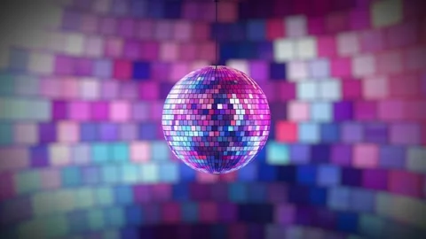 Shiny Disco Mirror Ball Seamless Looped Animating And Glowing Stock Footage 324690196