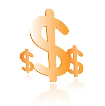 Shiny dollar icon Stock Illustration