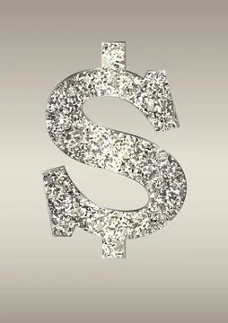 Shiny dollar on a light background Stock Illustration