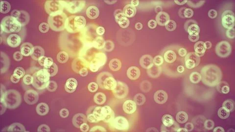 Shiny dollar sign random float illustration background new quality finance 스톡 일러스트