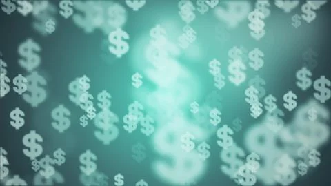 Shiny dollar sign random float illustration background new quality finance Stock Illustration