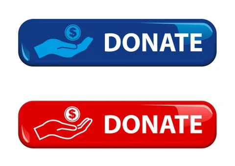 Shiny Donate Buttons Stock Illustration
