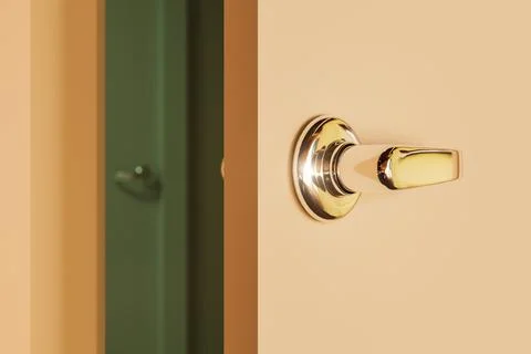 Shiny door handle Illustrazione stock