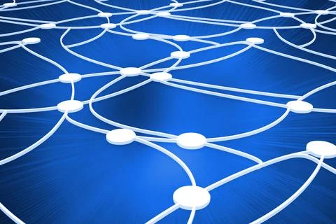 Shiny dots connected with lines Stock Illustration