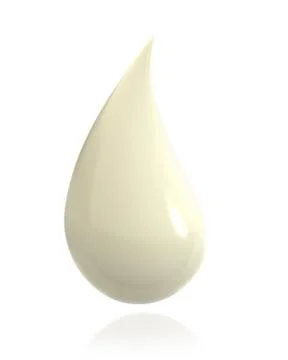 Shiny drop of milk Stock Illustration