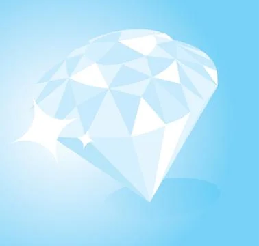 Shiny expensive looking diamond. Stock Illustration