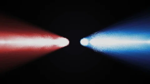 Shiny exploding particle colored lights collision motion graphics for logo 動画素材 112648914