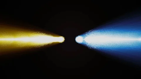 Shiny exploding particle colored lights collision motion graphics for logo 動画素材 112649235