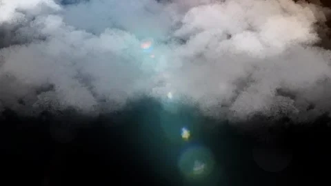 Shiny Flare Light Animated Clouds 4K Overlay Black Background Stock Footage 289914910