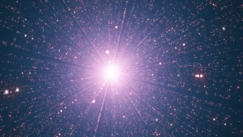 Shiny flickering light in abstract space travel Video stock 318675357