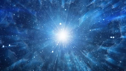 Shiny flickering space dots in abstract cyberspace Stockbeeldmateriaal 337192968