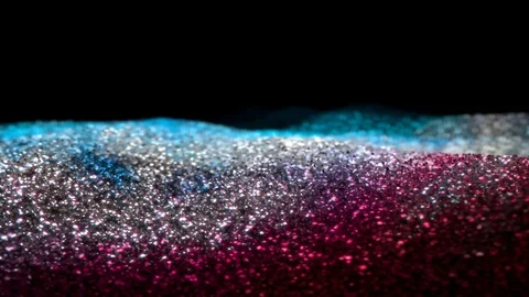 Shiny flowing wave ruby silver blue glitter VJ loop abstract particle background Stock Footage 103795218