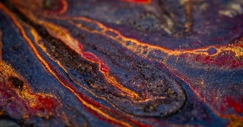 Shiny fluid blur paint texture hot lava stream Stock Illustration
