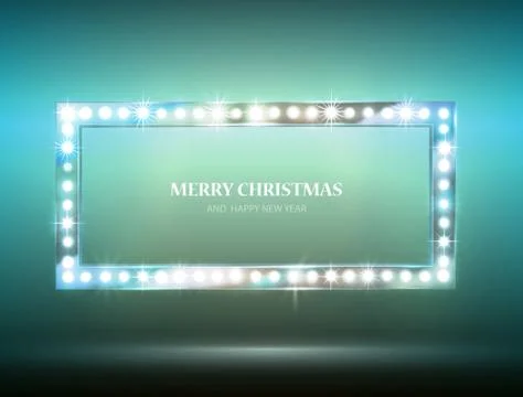 Shiny Frame On the Soft Background With Greeting Text Illustrazione stock