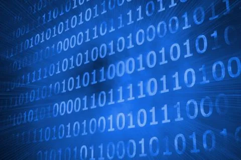 Shiny futuristic binary code Illustrazione stock