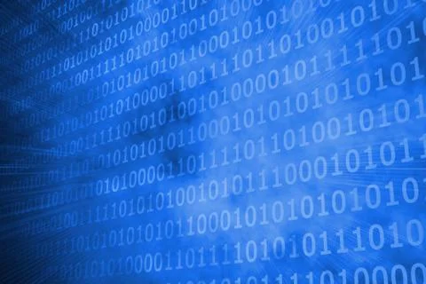 Shiny futuristic binary code イラスト素材