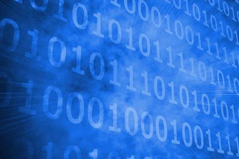 Shiny futuristic binary code 库存照片