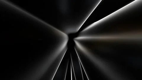 Shiny futuristic structure slowly rotates floating in space infinity Stock Footage 323185223