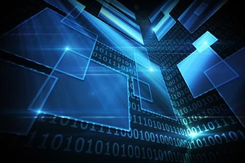 Shiny futuristic technological background Illustrazione stock