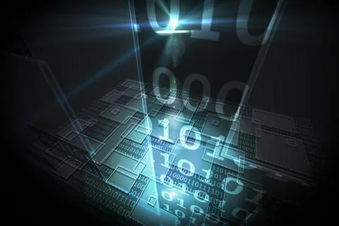 Shiny futuristic technological background Illustrazione stock