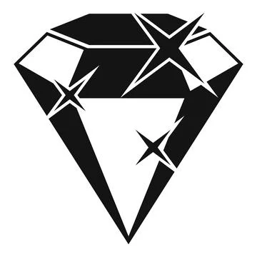Shiny game diamond icon, simple style Stock Illustration