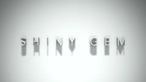 Shiny gem 3D title animation with shadows on a white background Stock Footage 297799568
