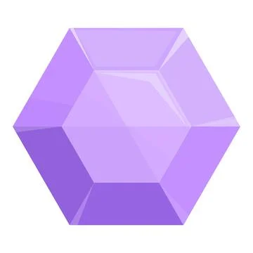 Shiny gem icon cartoon vector. Crystal stone Stock Illustration