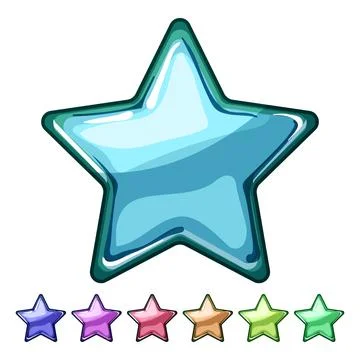 Shiny glass button cartoon vector graphic 스톡 일러스트