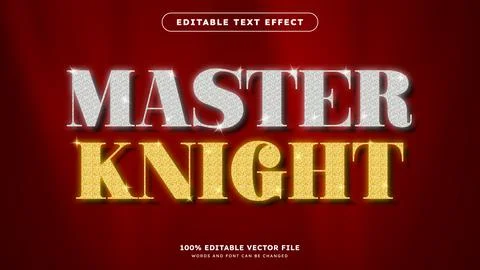 Shiny Glitter Luxury Vector Editable Text Effect Template Illustrazione stock