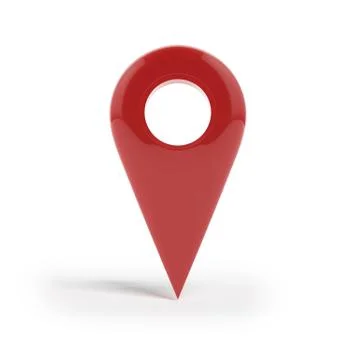 Shiny gloss red Map pointer icon. Illustrazione stock