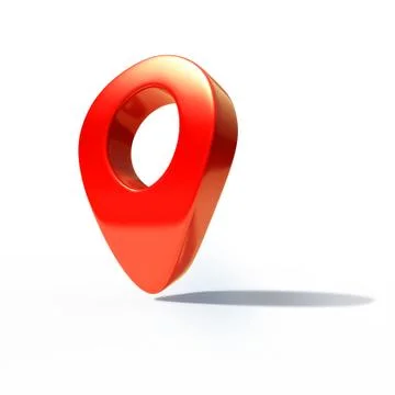 Shiny gloss red map pointer icon Stock Illustration