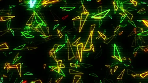 Shiny Glow Triangles Fast Explosion Colored Abstract Background Video stock 88665961