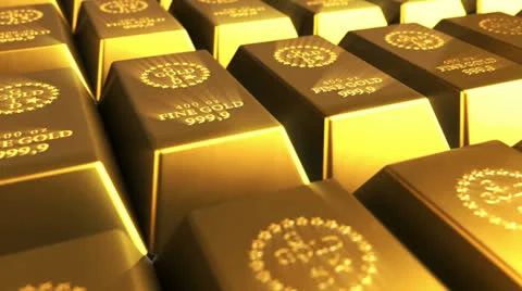 Shiny Gold Bars Stock Footage 24466254