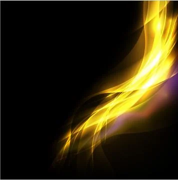 Shiny gold flow on dark background and space for your text, vector illustration Stock Illustration