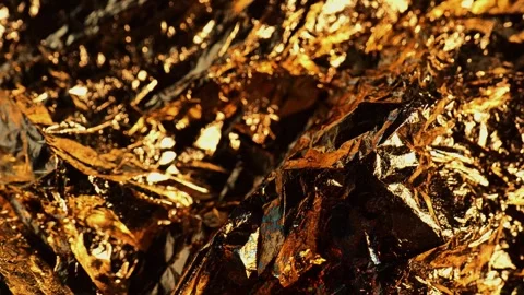 Shiny Gold foil  texture.gradient shimmer foil background. Stock Footage 319442049