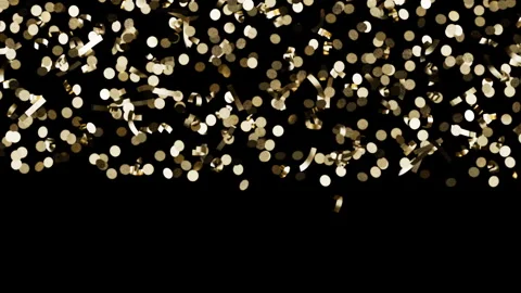 Shiny gold glitter particles cascading down during a celebratory event 스톡 동영상 342136859