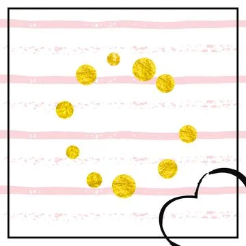 Shiny Gold Pattern. Explosion Brochure. Feminine Stock Illustration