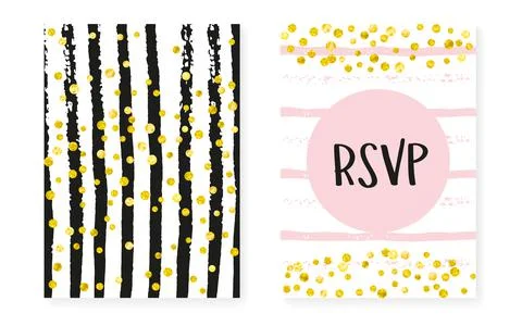Shiny Gold Pattern. Golden Splatter Invite. 스톡 일러스트