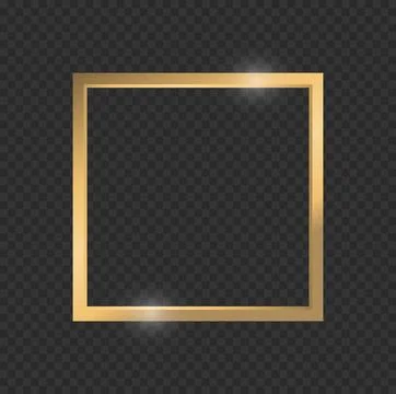Shiny Gold Square Geometric Frame Stock-Illustration