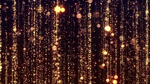 Shiny golden particles gracefully falling on gradient background. 스톡 동영상 256922848