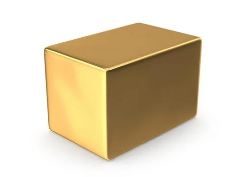 Shiny Golden Rectangular Block Illustrazione stock