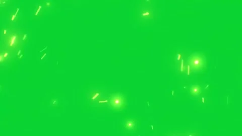 Shiny golden spark floating motion glitter green screen overlay video 4k Stock Footage 289911539