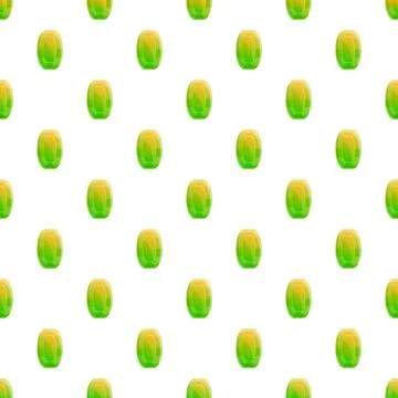 Shiny green gemstones pattern seamless background Stock Illustration