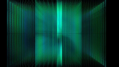Shiny green lines moving Stock Footage 108753406