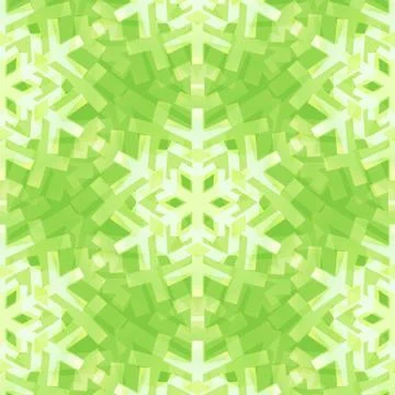 Shiny Green Snowflakes Seamless Pattern for Christmas Desing Stock Illustration