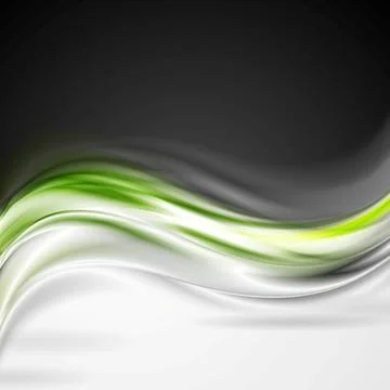 Shiny green vector wave background Shiny green wave background. Vector des... Stock Photos