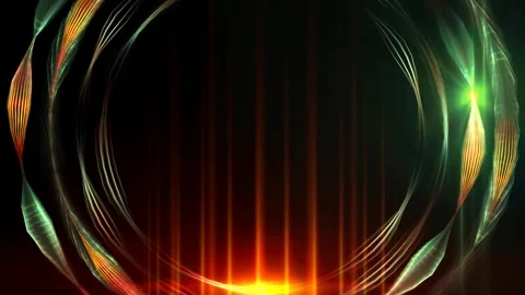Shiny Greenish Circle Waves Moving Animation Background Stock Footage 279485271