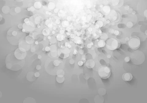 Shiny grey bokeh lights particles background イラスト素材