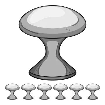 Shiny grey cabinet knob design element Stockillustratie